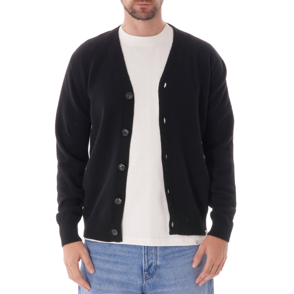 Norse Projects Adam Lambswool Cardigan - Black