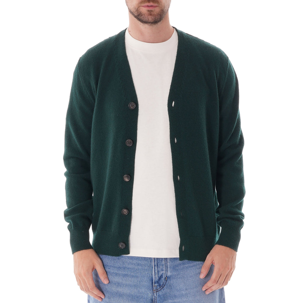 Norse Projects Adam Lambswool Cardigan - Quartz Green