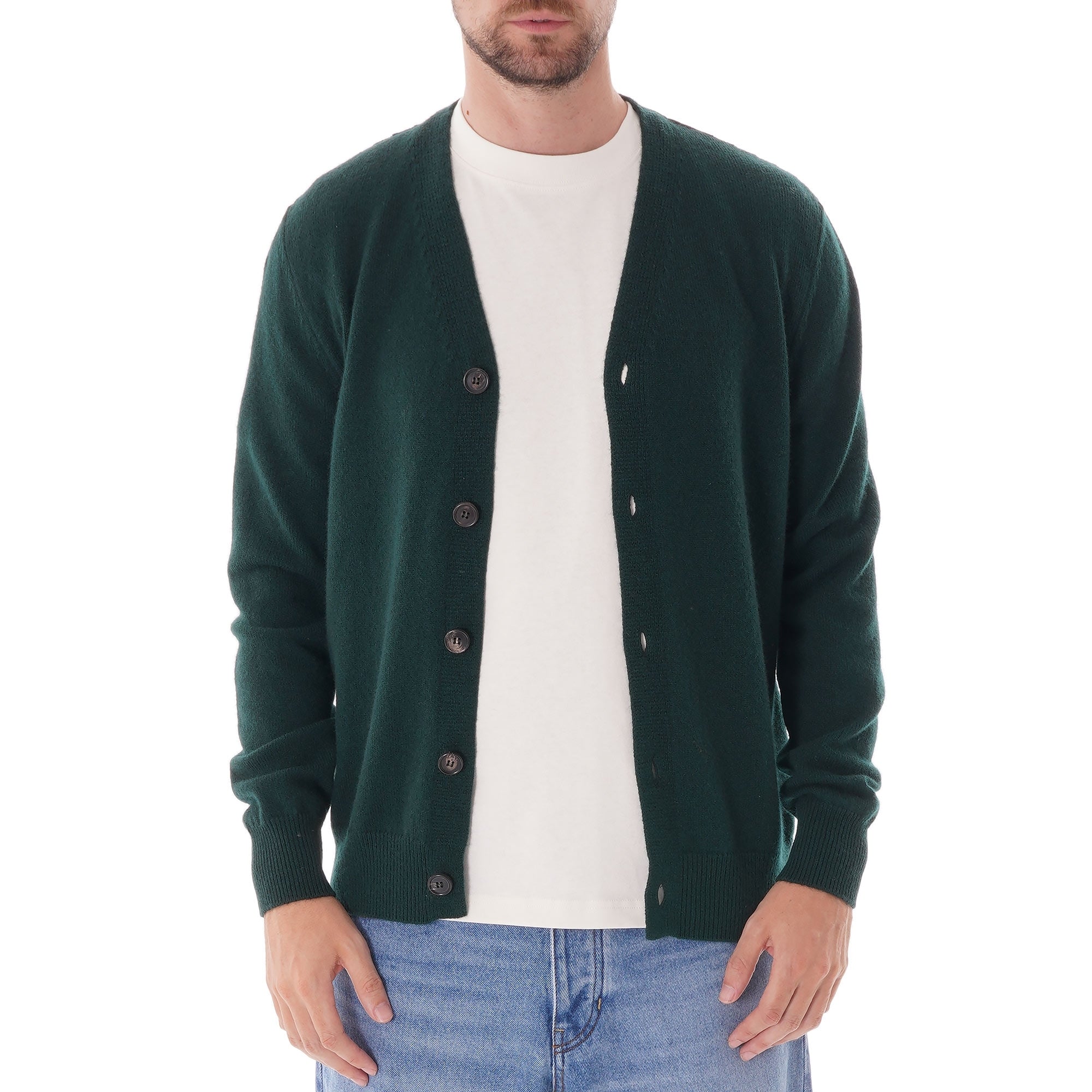 Norse Projects Adam Lambswool Cardigan - Quartz Green
