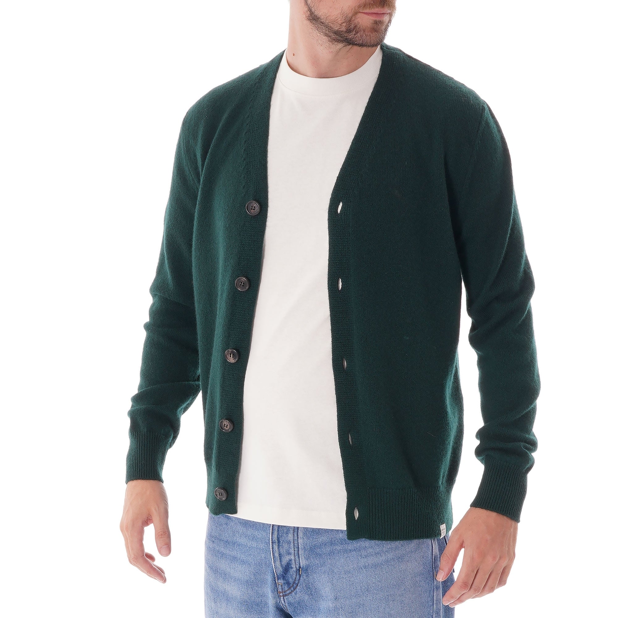 Norse Projects Adam Lambswool Cardigan - Quartz Green