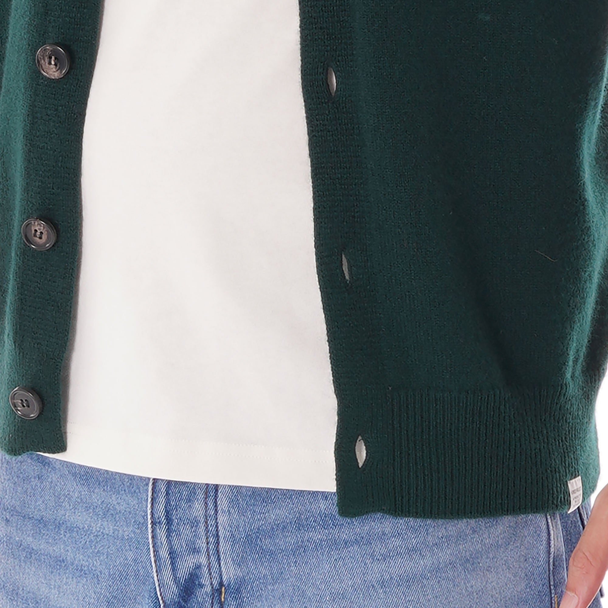 Norse Projects Adam Lambswool Cardigan - Quartz Green