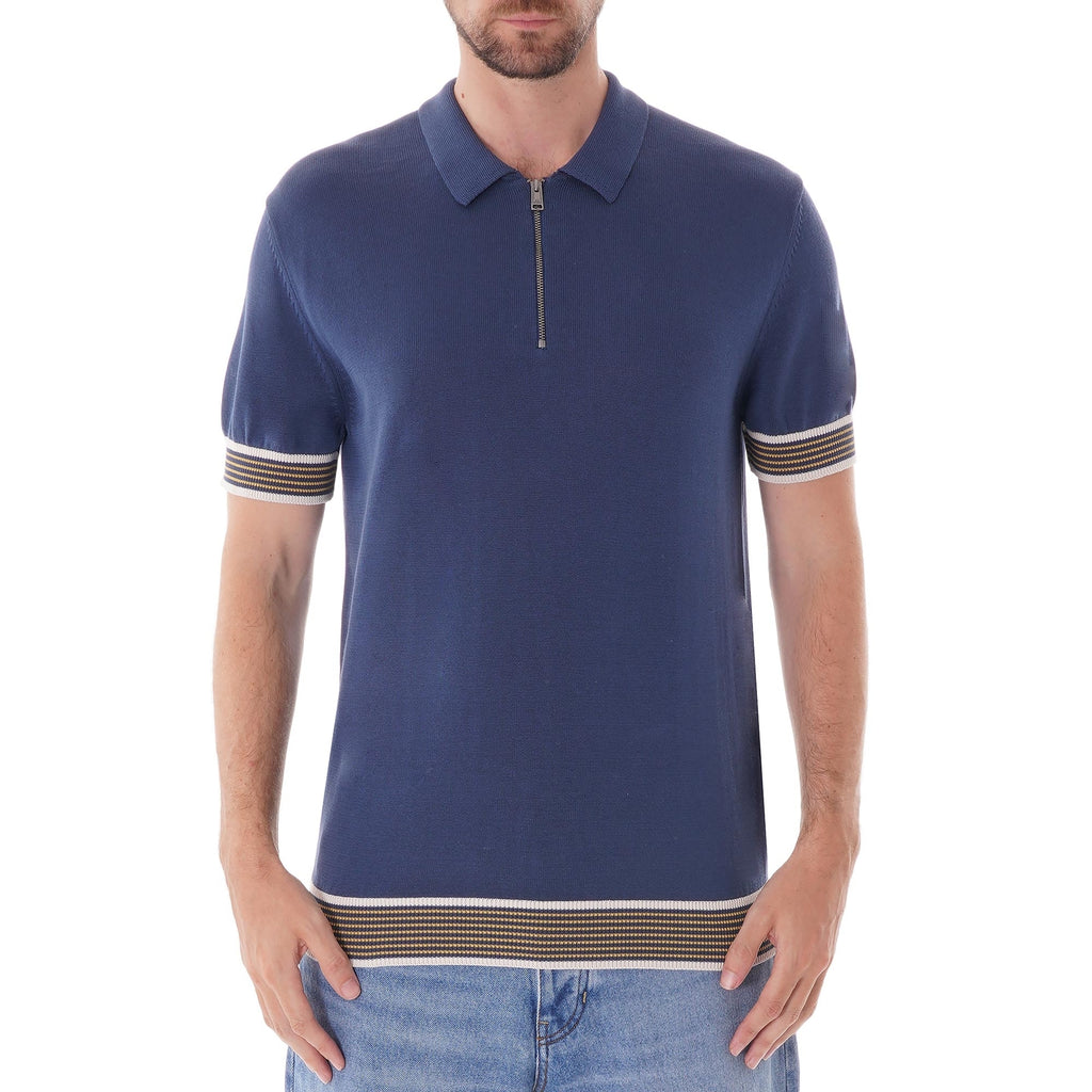 Ben Sherman Colour Knit Polo - Dark Blue