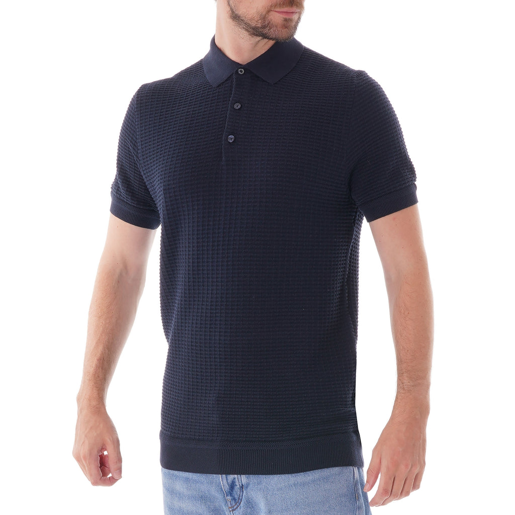 Ben Sherman Tonal Texture Polo - Navy