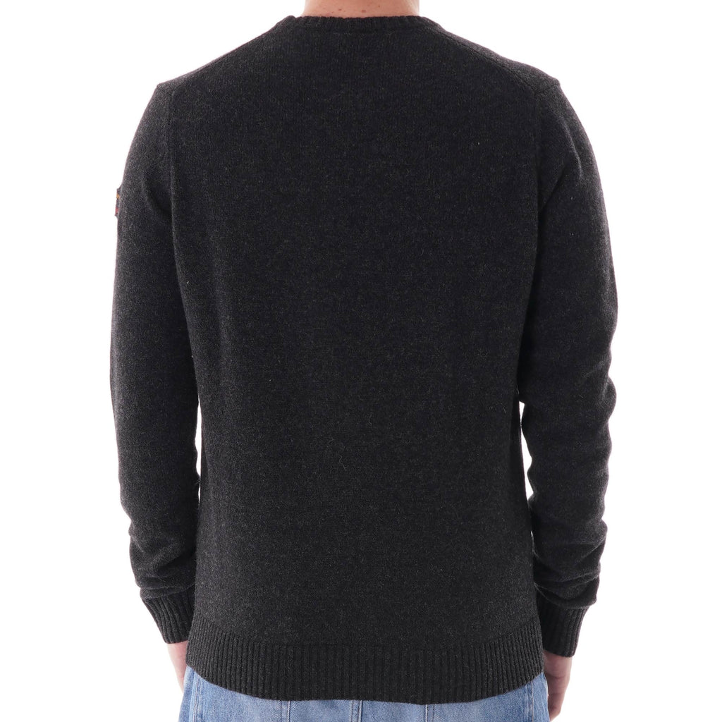 Paul and Shark Colours of Shetland Crewneck Knitted Jumper - Charcoal