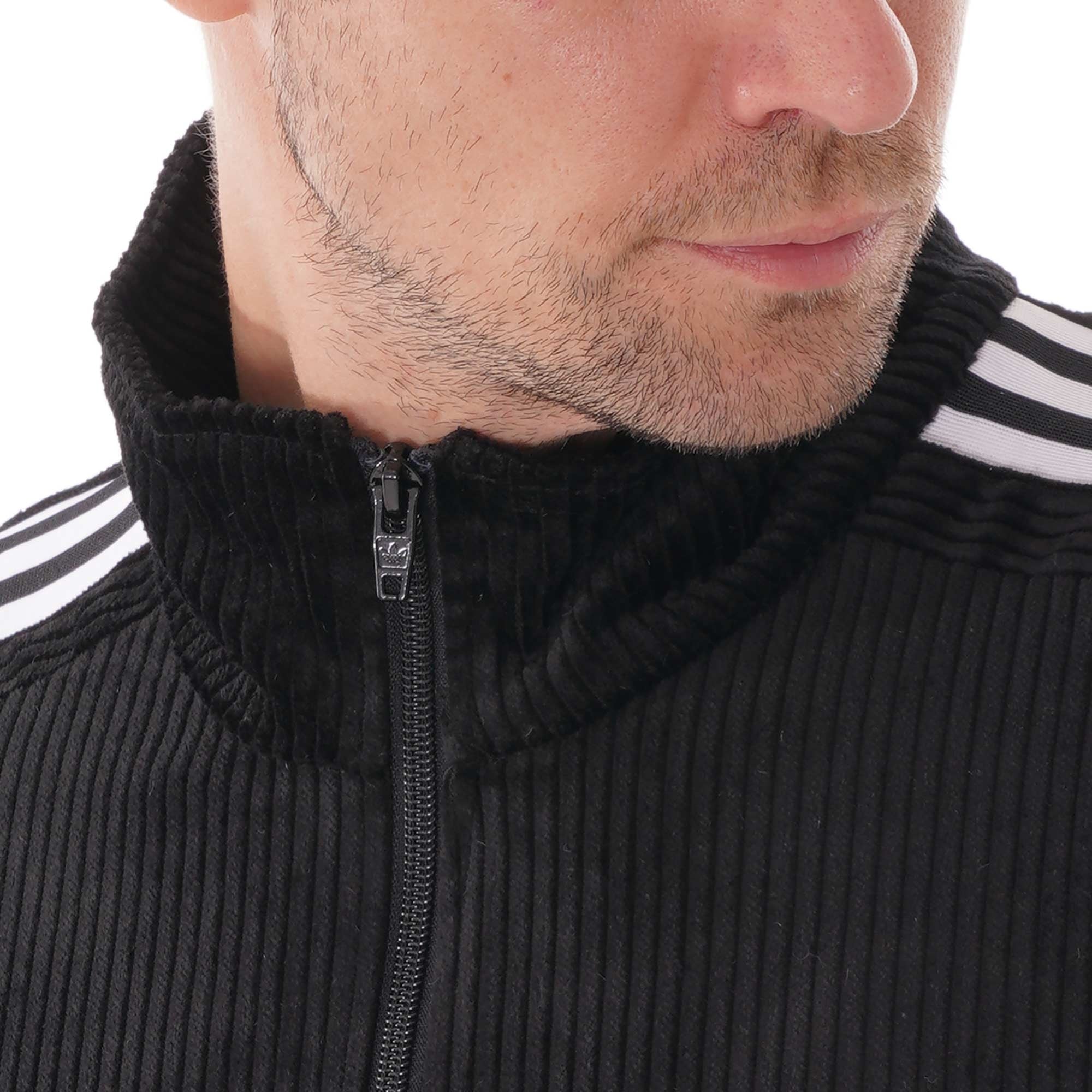 Adidas Originals Corduroy Half - Zip Jacket - Black