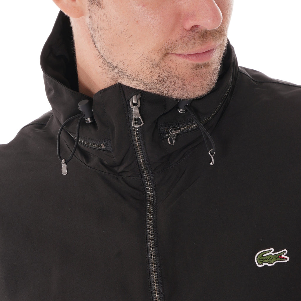 Lacoste Concealed Hood Combinable Lightweight Zip Windbreaker