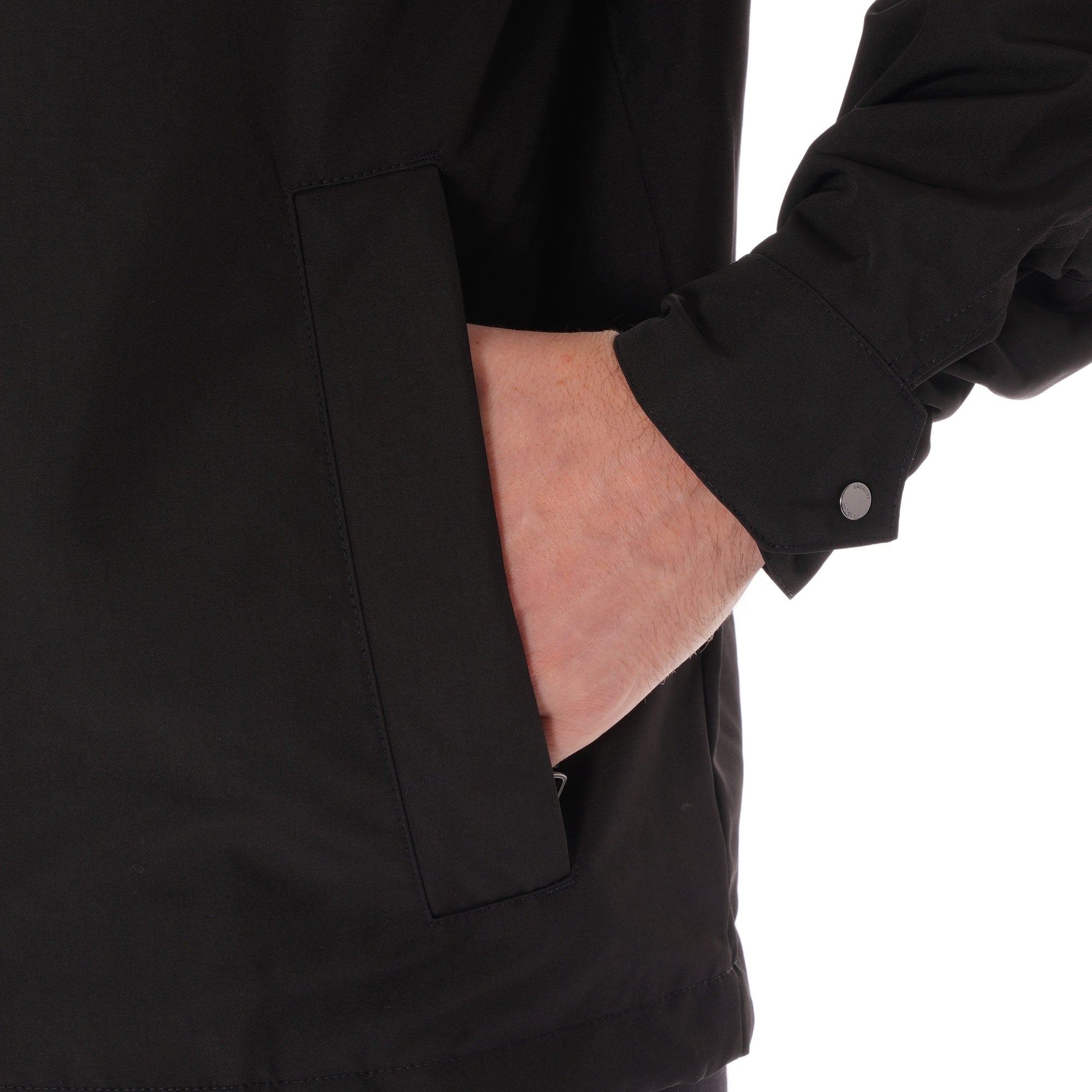Lacoste Concealed Hood Combinable Lightweight Zip Windbreaker