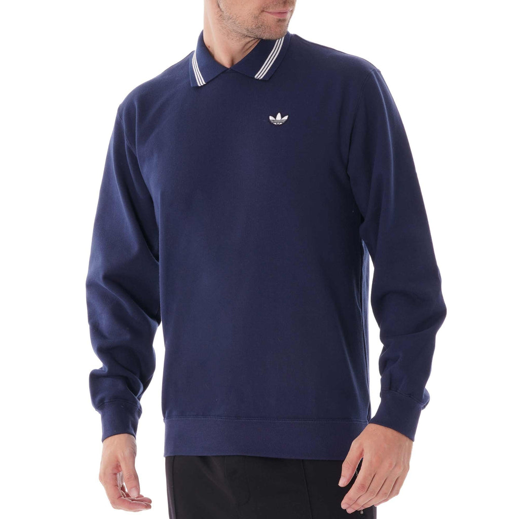 Adidas Originals Samstag Polo Sweatshirt - Night Indigo
