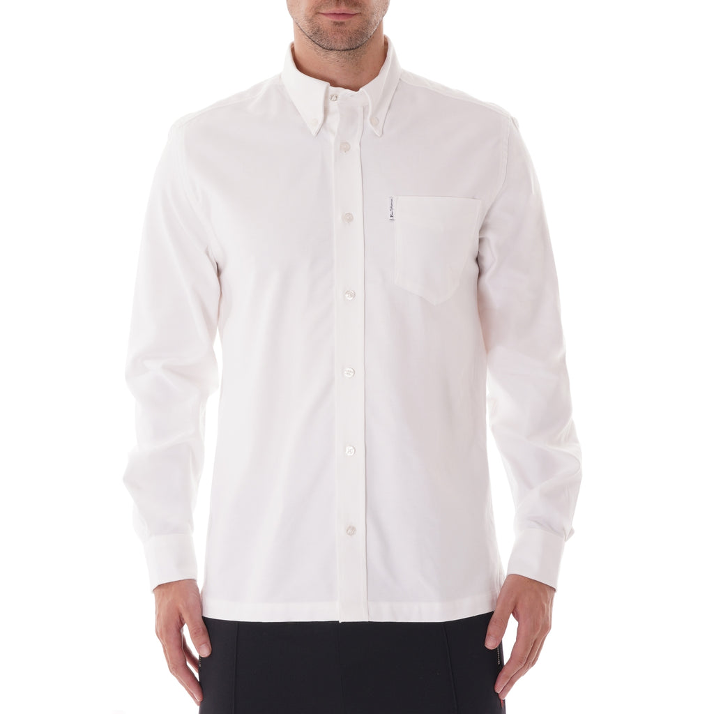 Ben Sherman Long Sleeve Oxford Shirt - White
