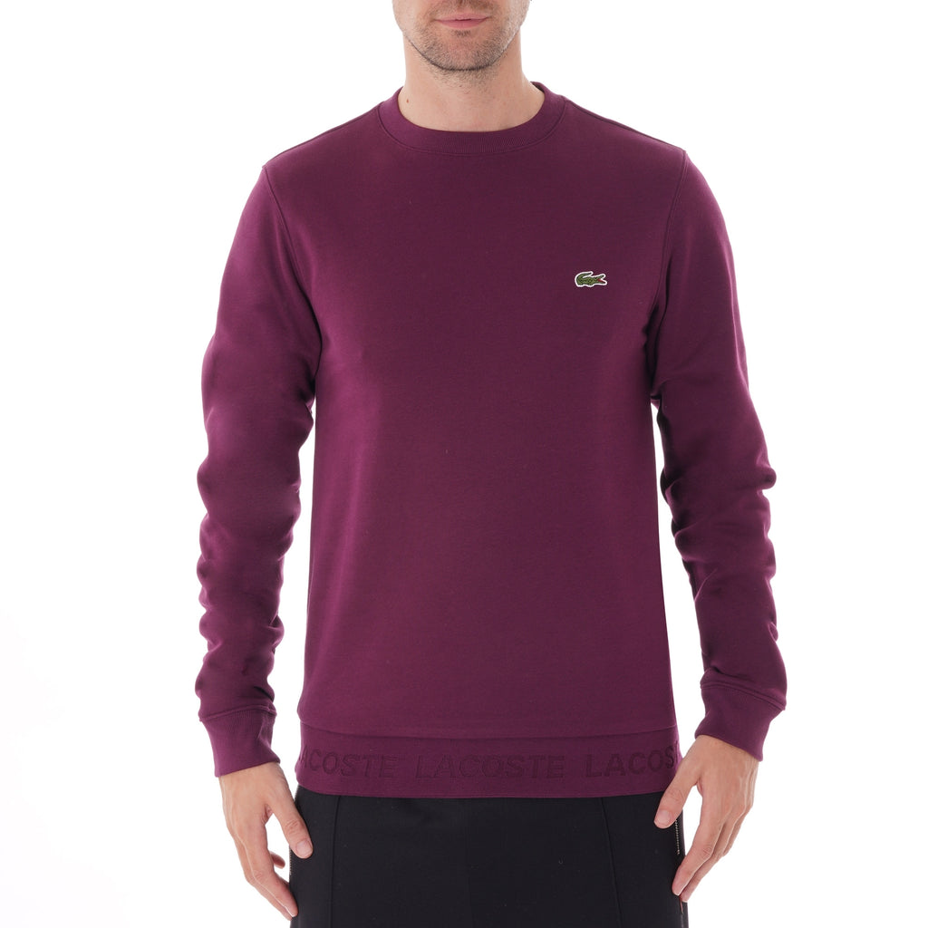 Lacoste Contrast Accents Sweatshirt - Bordeaux