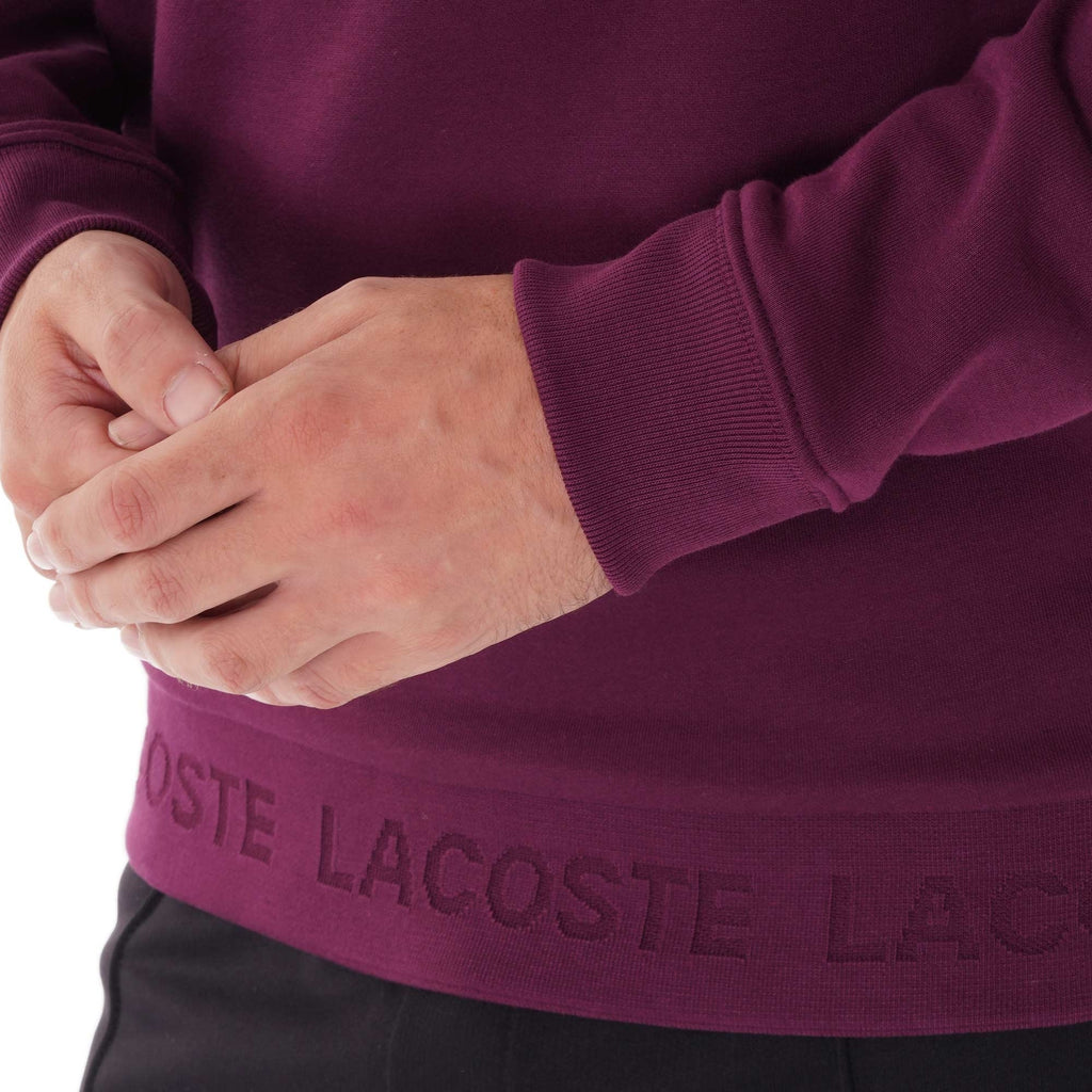 Lacoste Contrast Accents Sweatshirt - Bordeaux
