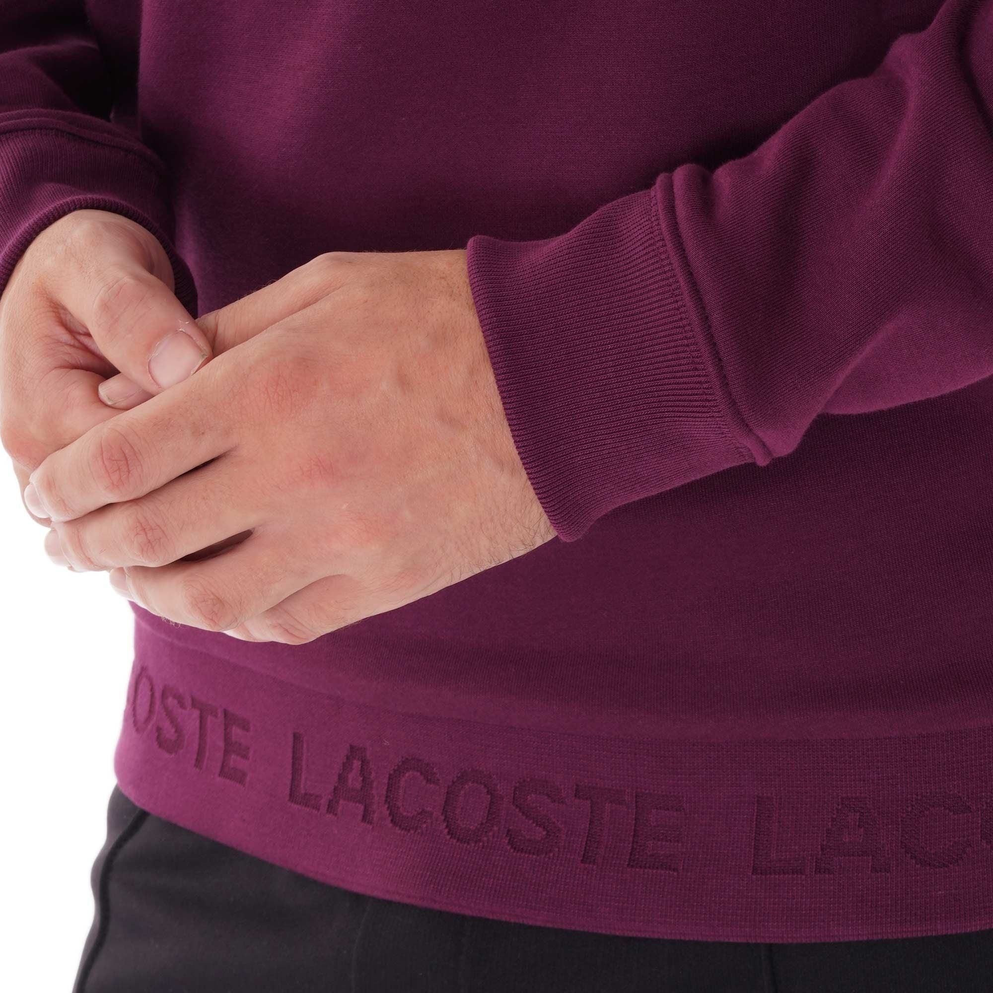Lacoste Contrast Accents Sweatshirt - Bordeaux