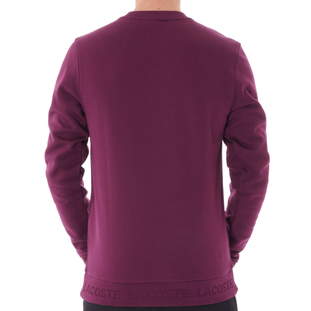 Lacoste Contrast Accents Sweatshirt - Bordeaux