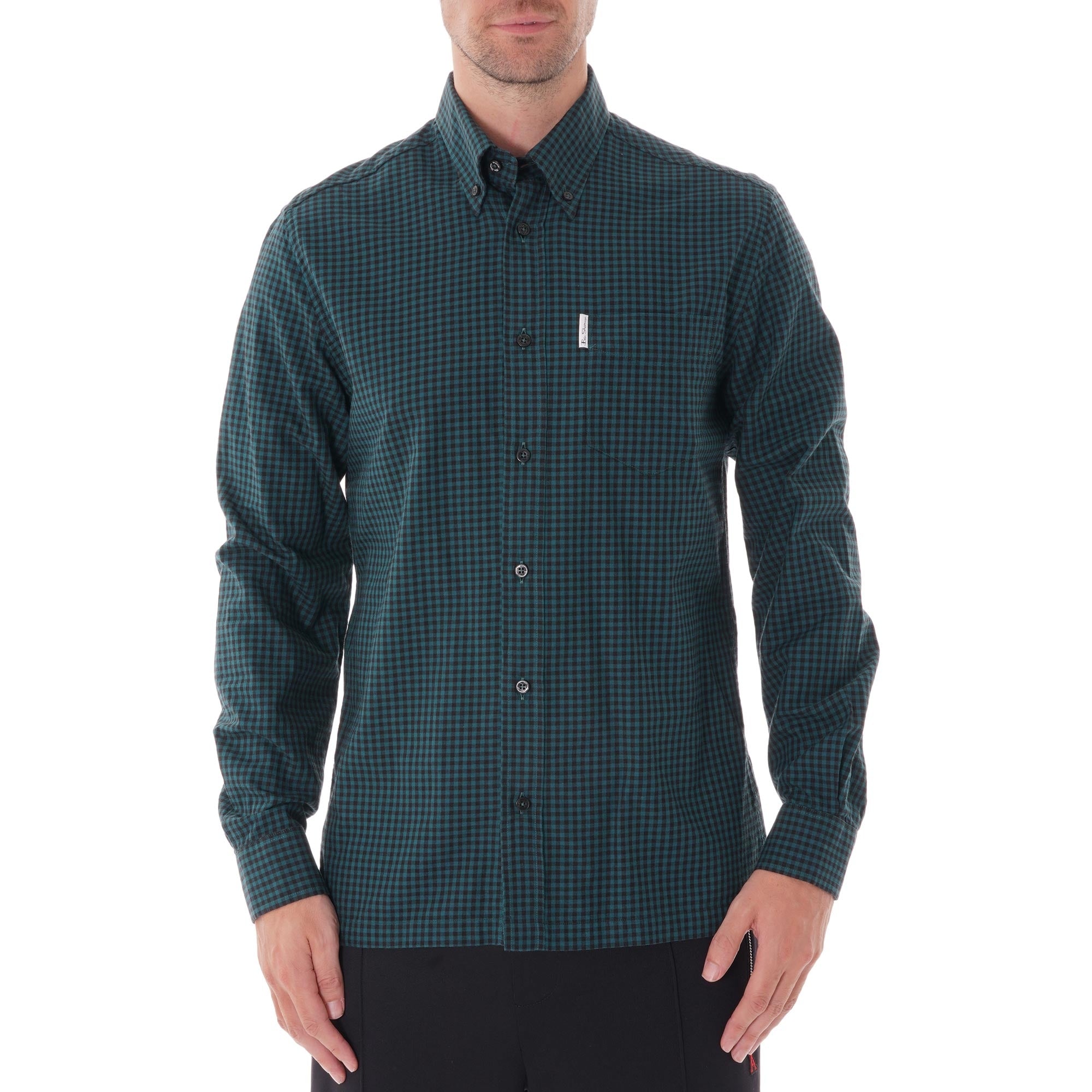 Ben Sherman Gingham Shirt - Trekking Green