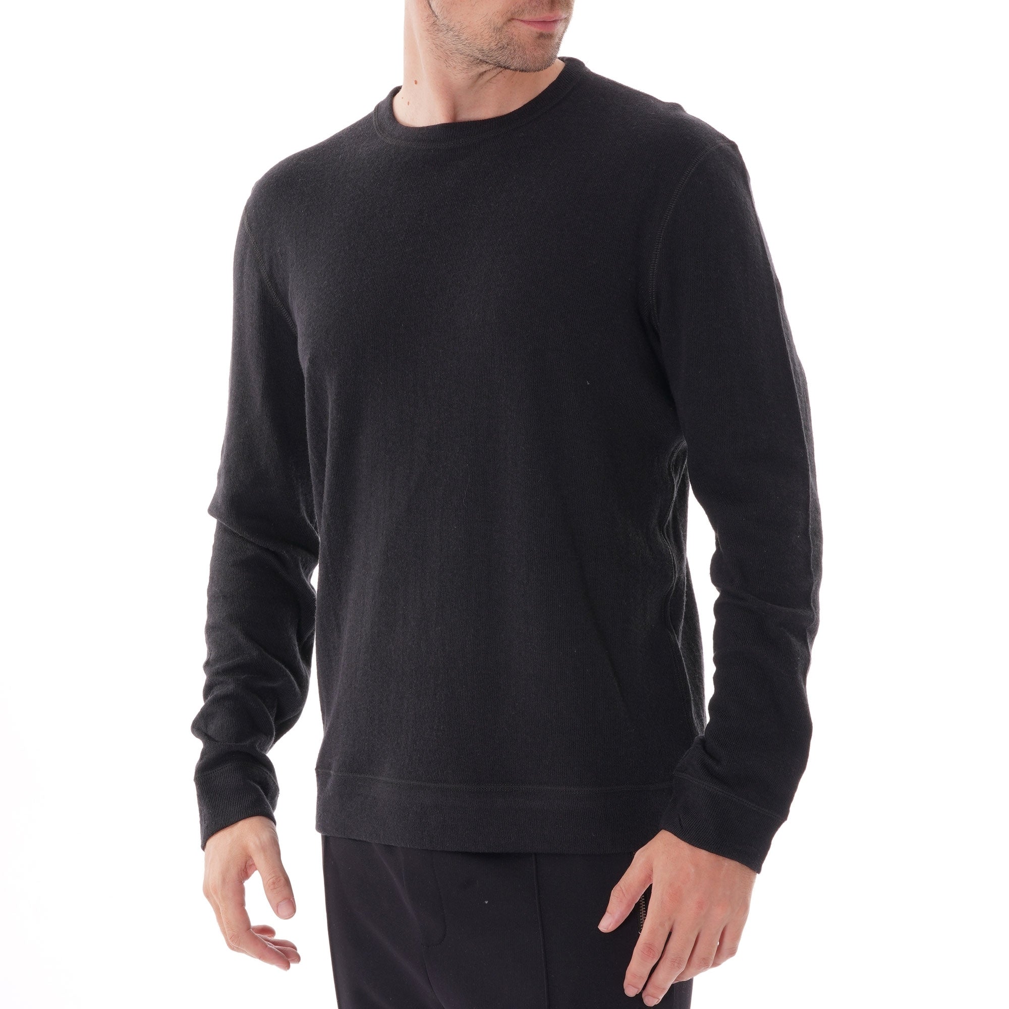 Naked and Famous Denim Slim Crewneck - Black