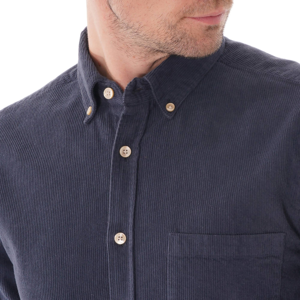 Portuguese Flannel Lobo Cord Shirt - Navy