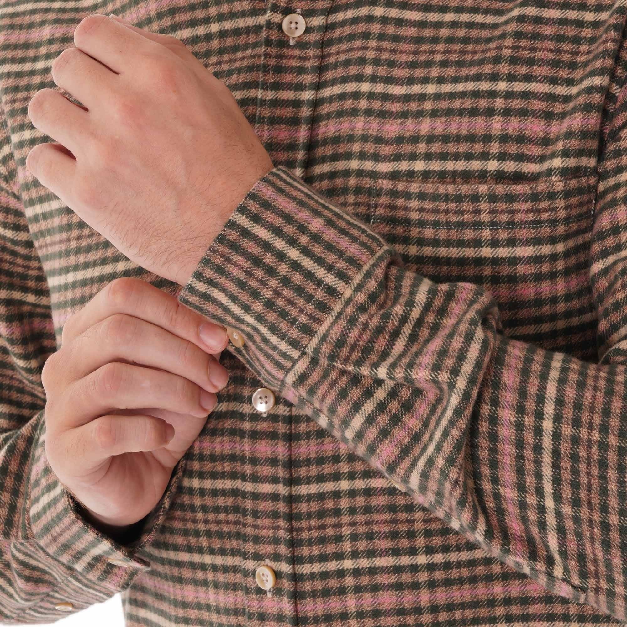 Portuguese Flannel Long Sleeve Twill Shirt - Green