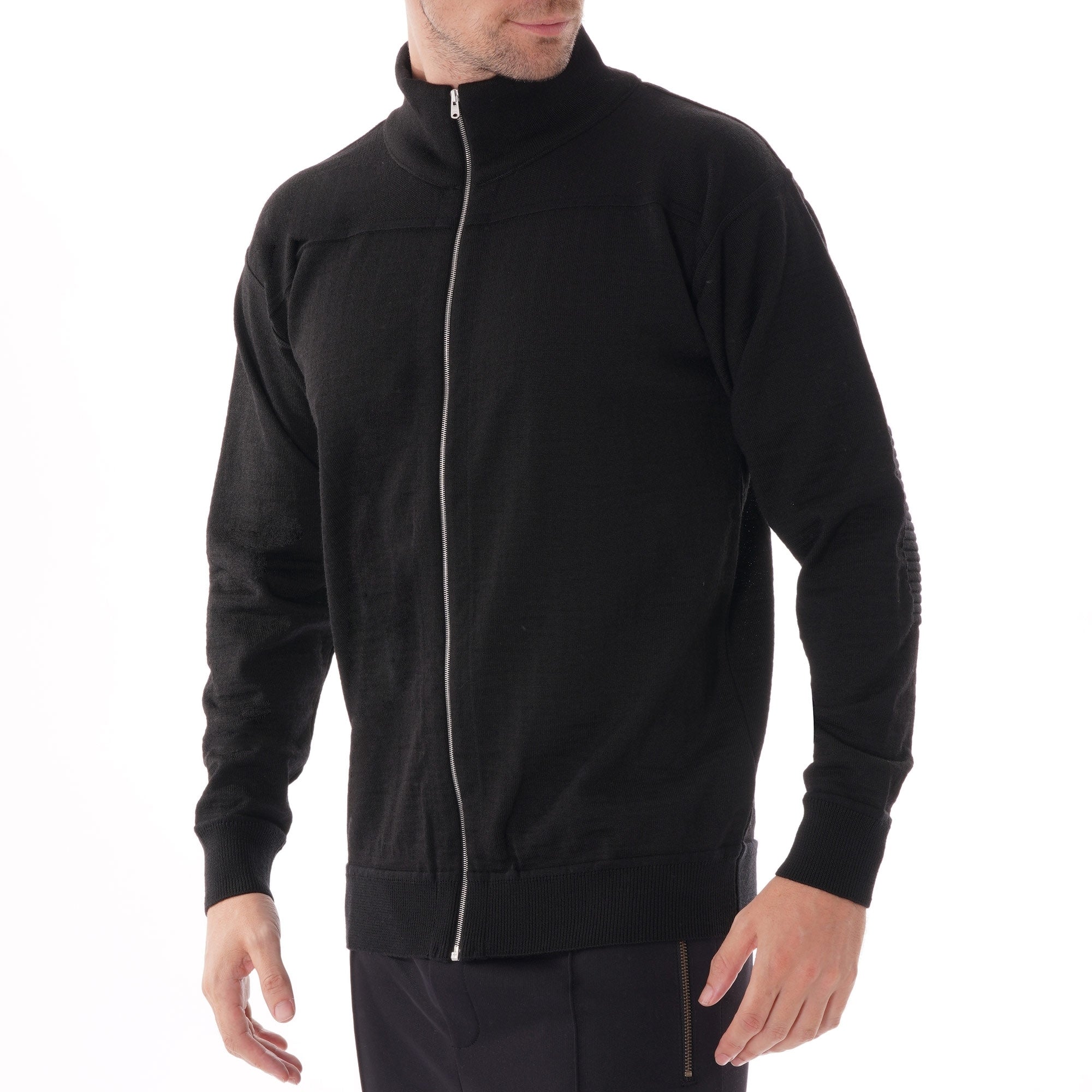 S.N.S Herning Element Full Zip Cardigan - Black