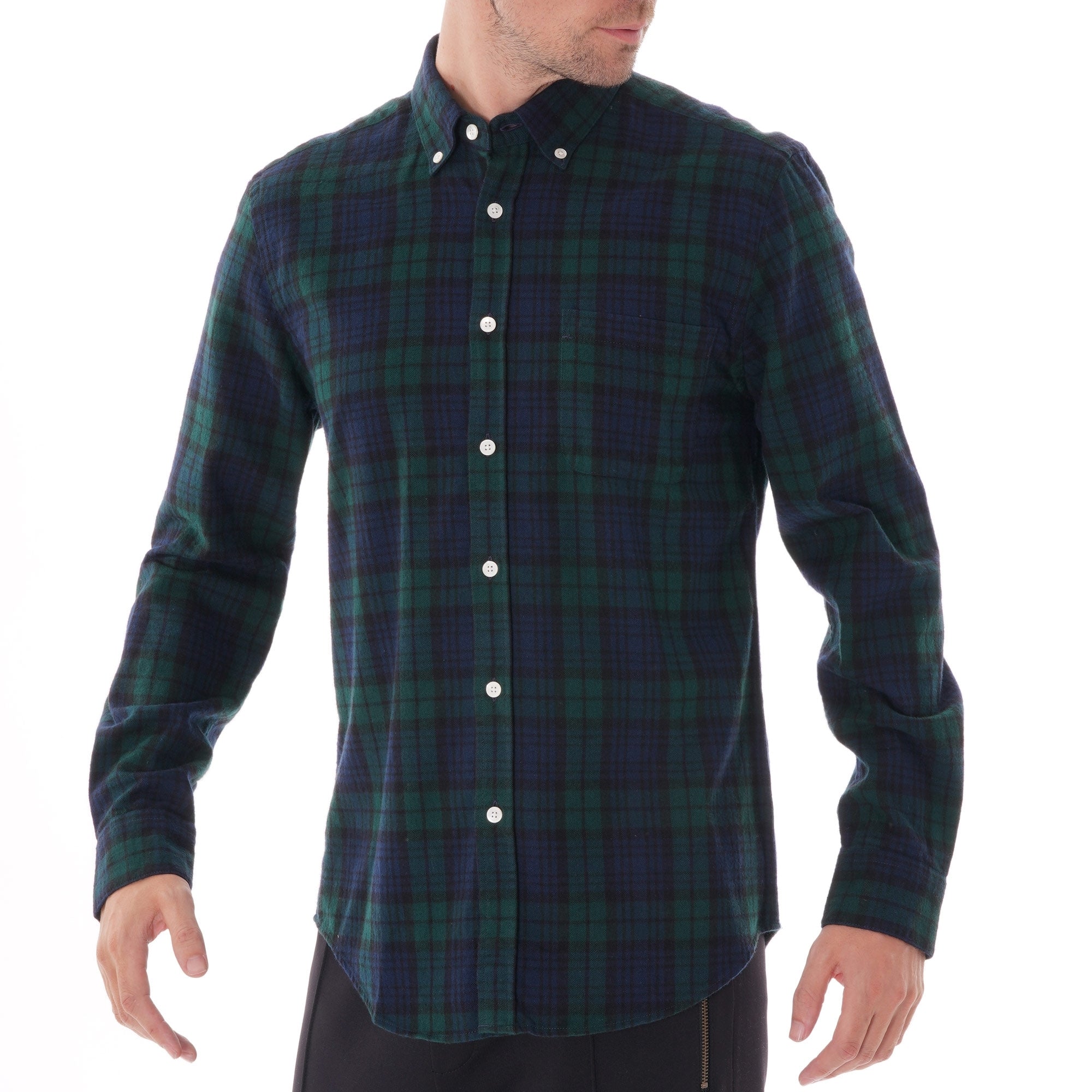 Portuguese Flannel Bonfim Shirt - Navy Check