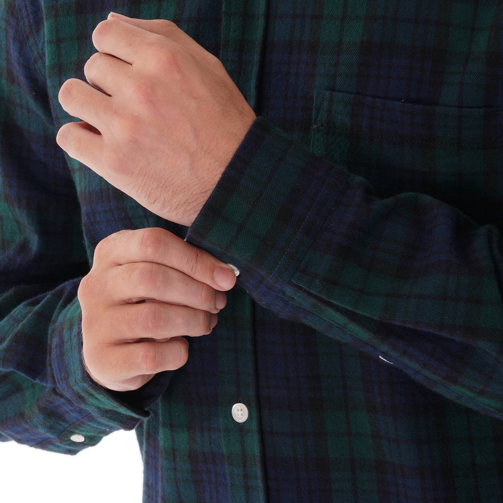 Portuguese Flannel Bonfim Shirt - Navy Check