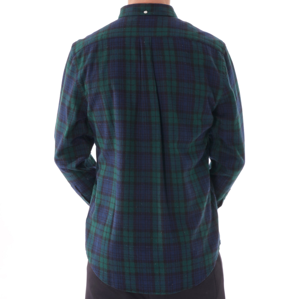 Portuguese Flannel Bonfim Shirt - Navy Check