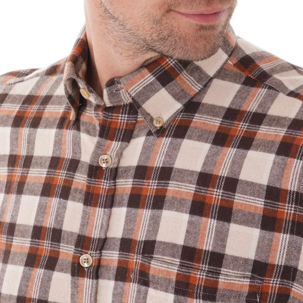 Portuguese Flannel Brownie Long Sleeve Flannel Shirt - Brown