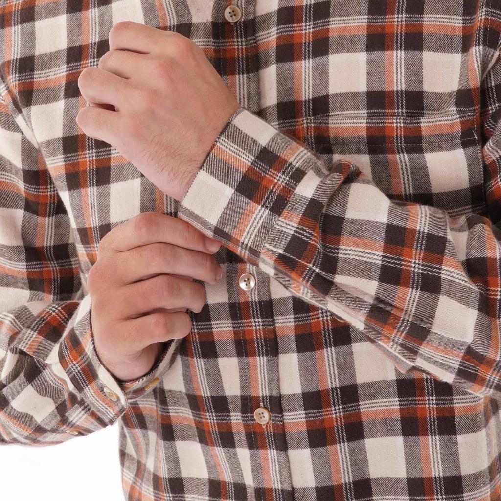 Portuguese Flannel Brownie Long Sleeve Flannel Shirt - Brown