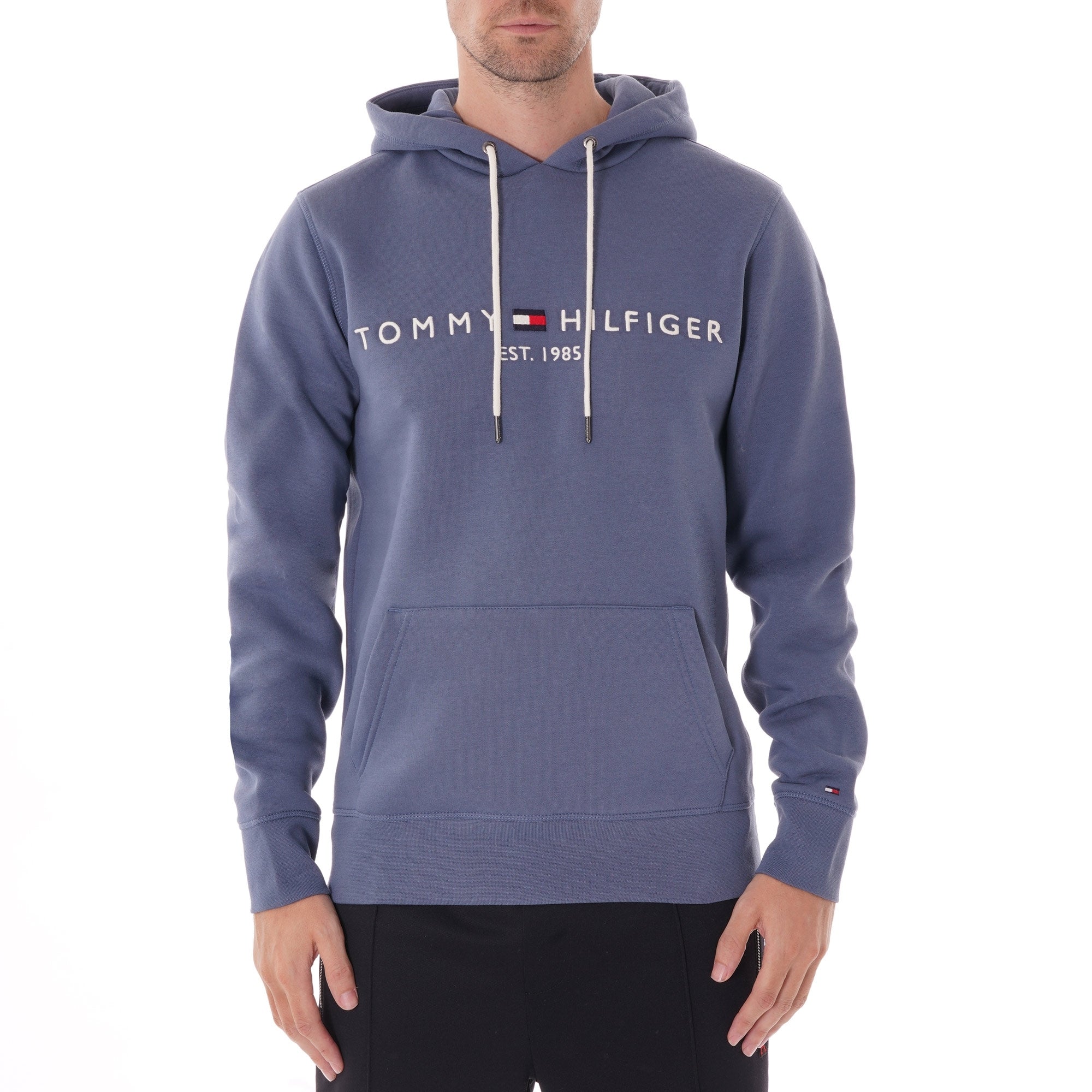 Tommy Hilfiger Logo Hoodie - Vintage Indigo