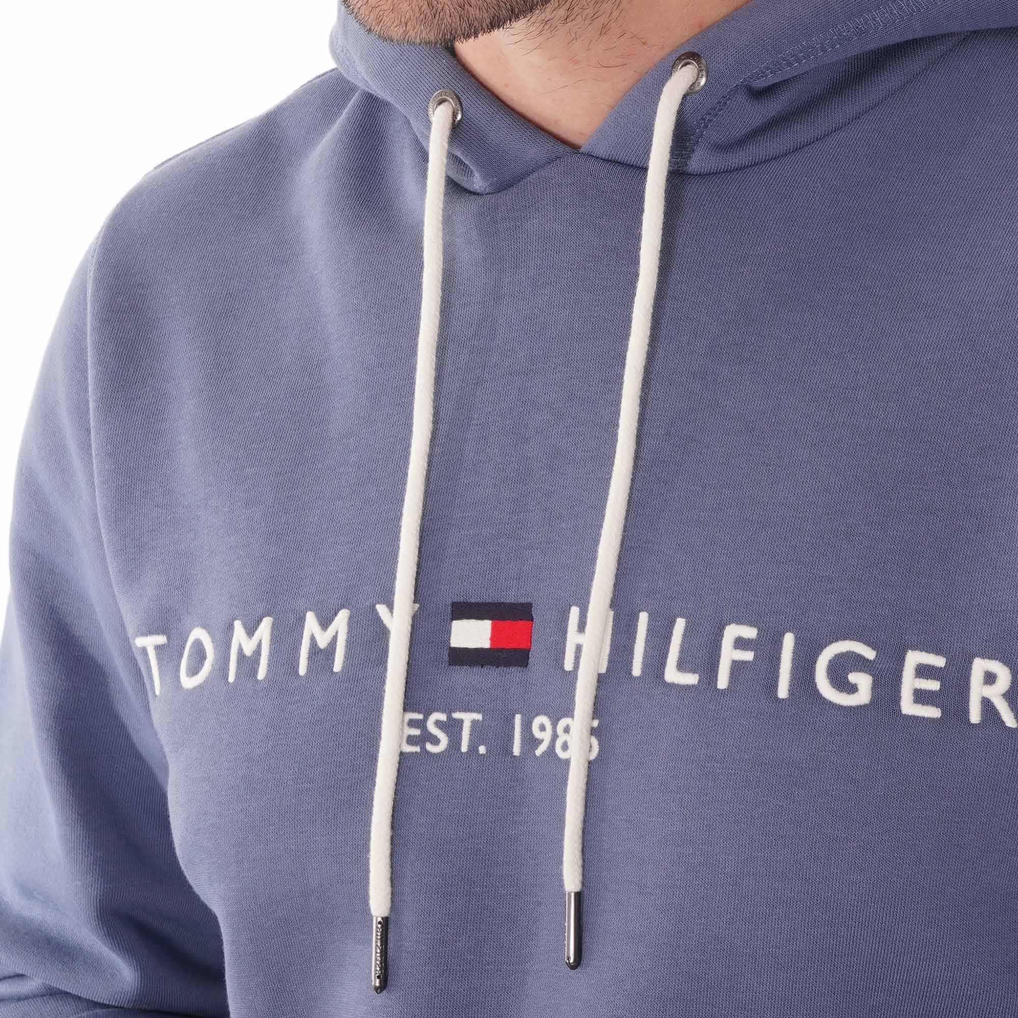 Tommy Hilfiger Logo Hoodie - Vintage Indigo