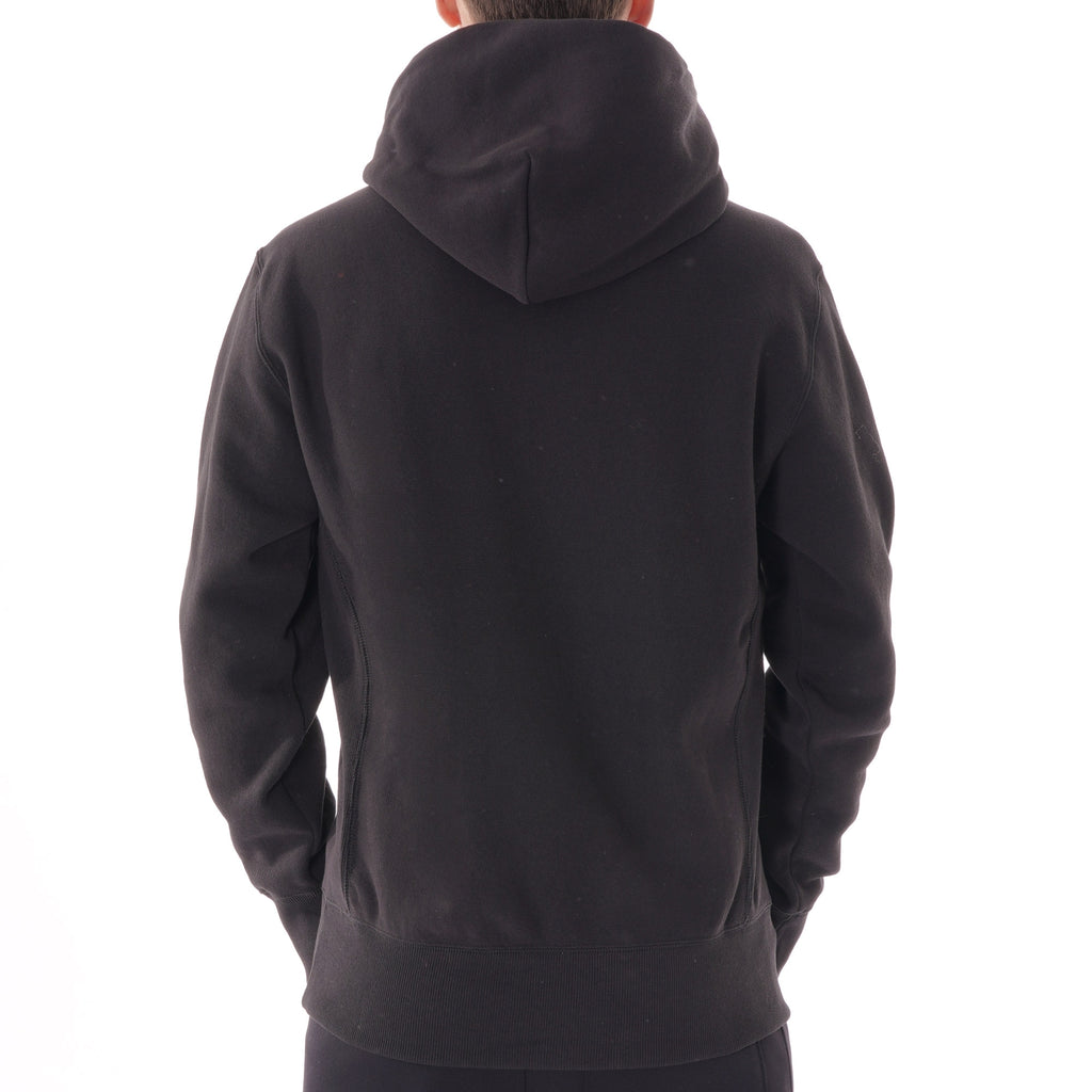 Champion Small Script Logo Reverse Weave Hoodie - Black
