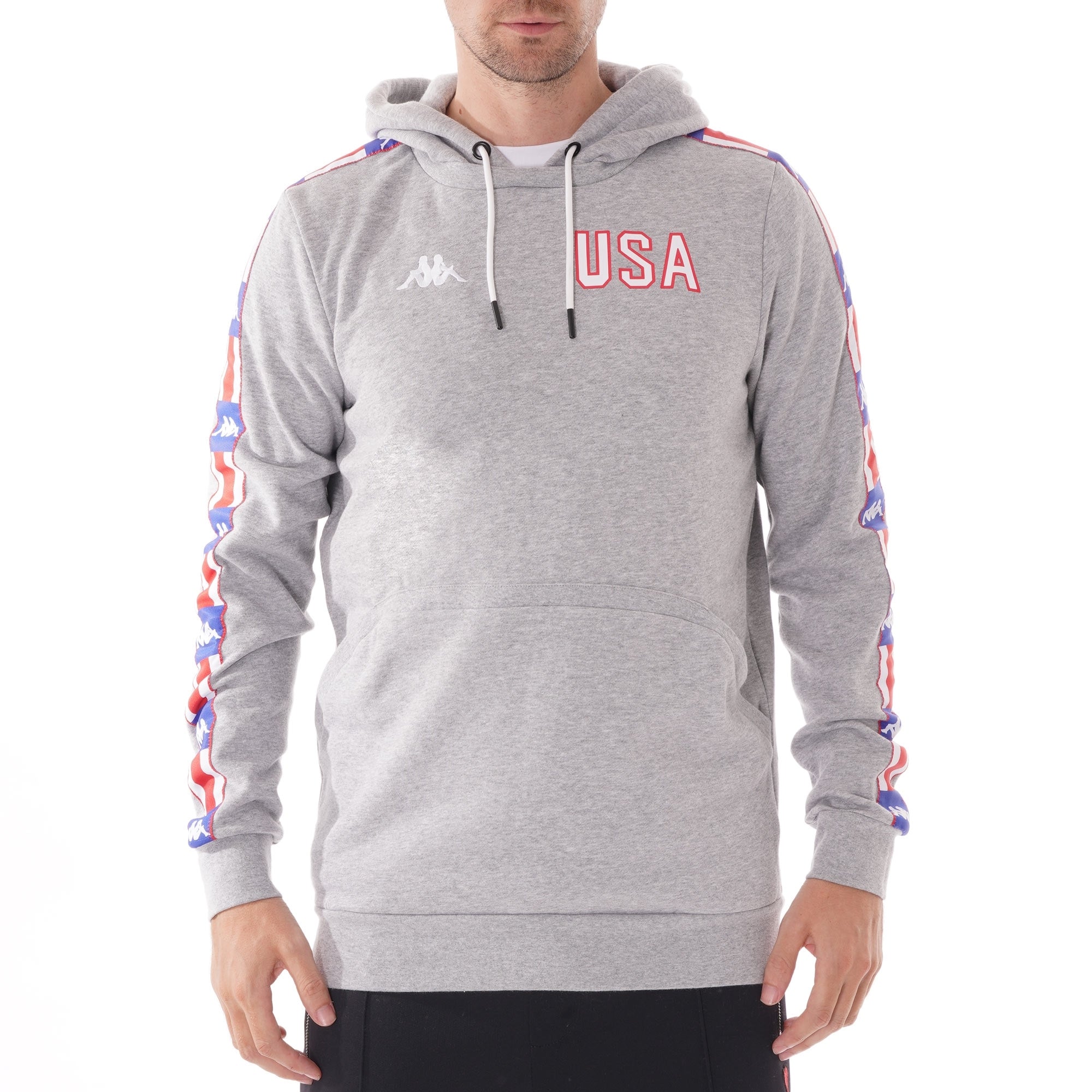 Kappa LA Bartus USA logo Hoodie - Grey