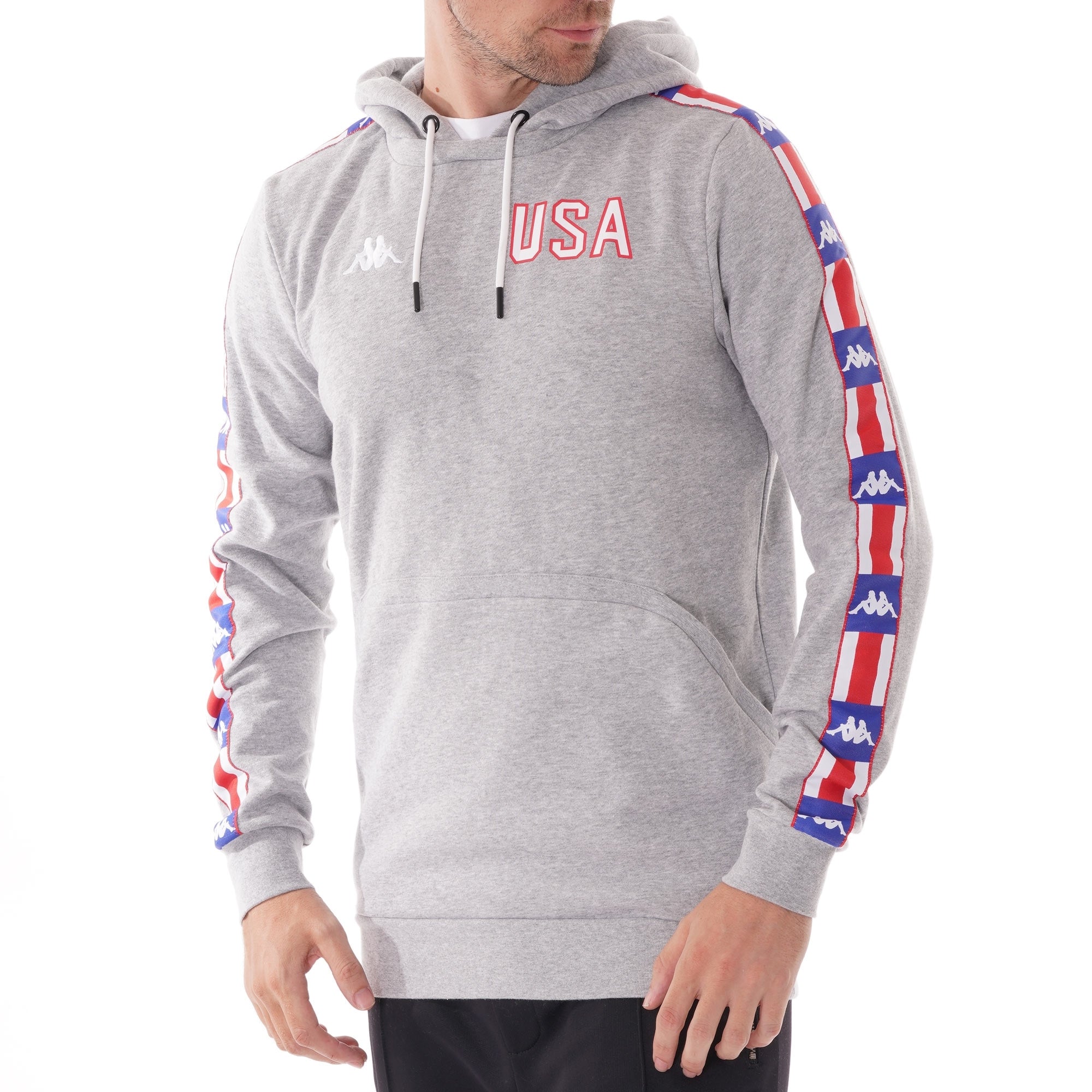 Kappa LA Bartus USA logo Hoodie - Grey