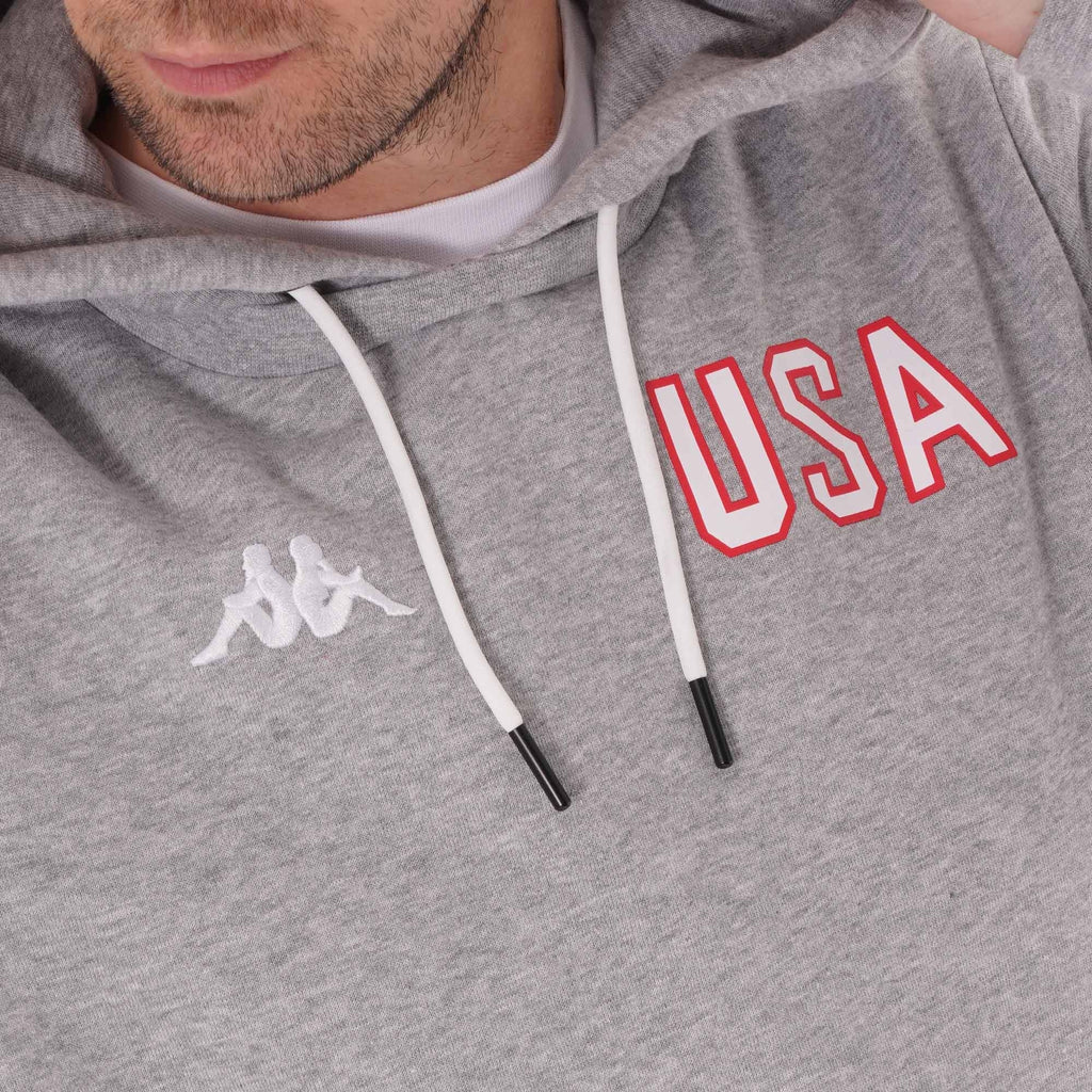 Kappa LA Bartus USA logo Hoodie - Grey