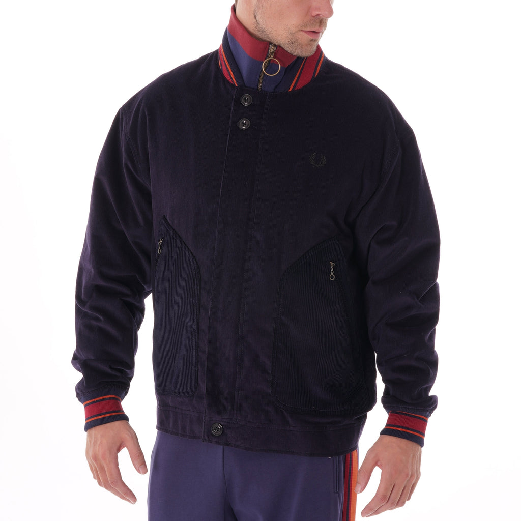 Fred Perry X Nicholas Daley Bomber Jacket - Carbon Blue