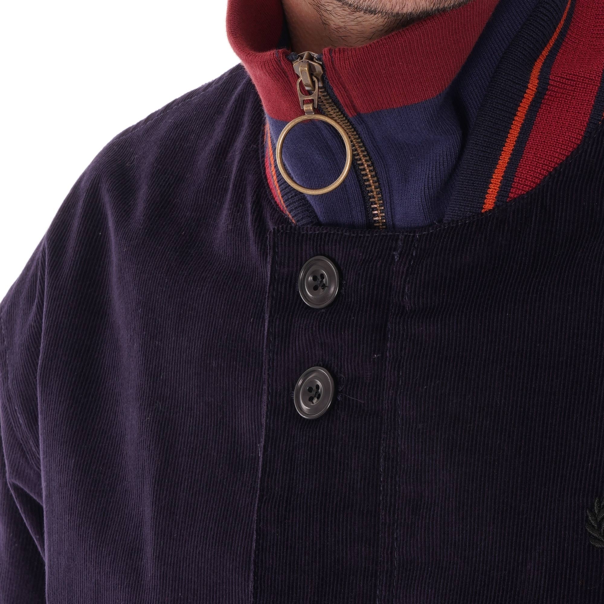 Fred Perry X Nicholas Daley Bomber Jacket - Carbon Blue