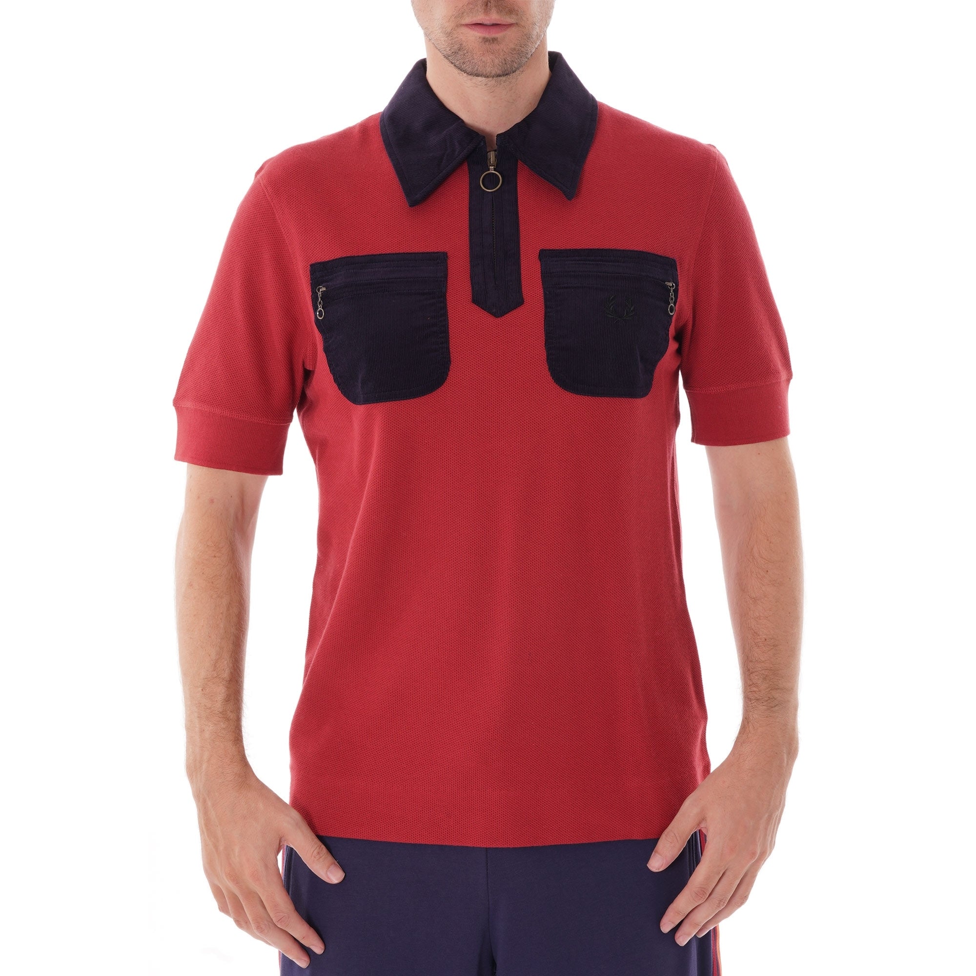 Fred Perry X Nicholas Daley Pocket Polo - Sienna Red