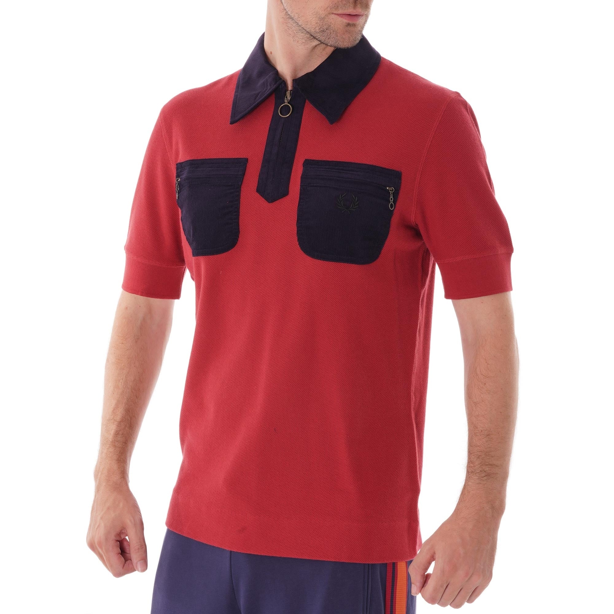 Fred Perry X Nicholas Daley Pocket Polo - Sienna Red