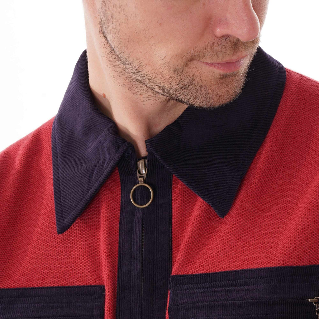 Fred Perry X Nicholas Daley Pocket Polo - Sienna Red