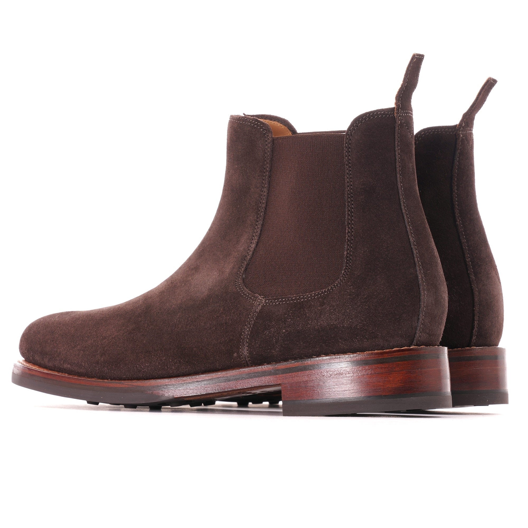 Grenson Warren Suede Chelsea Boots - Chocolate