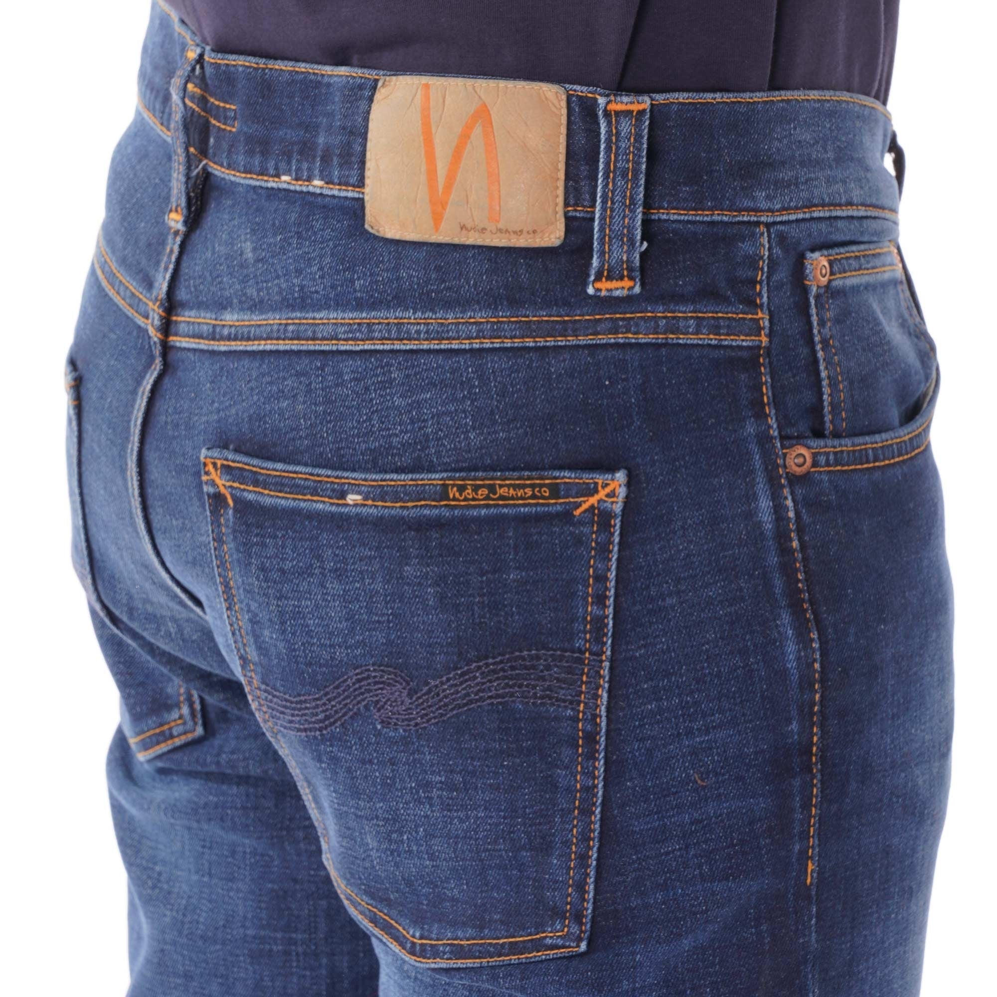 Nudie Jeans Denim Lean Dean Jeans - Dark Deep