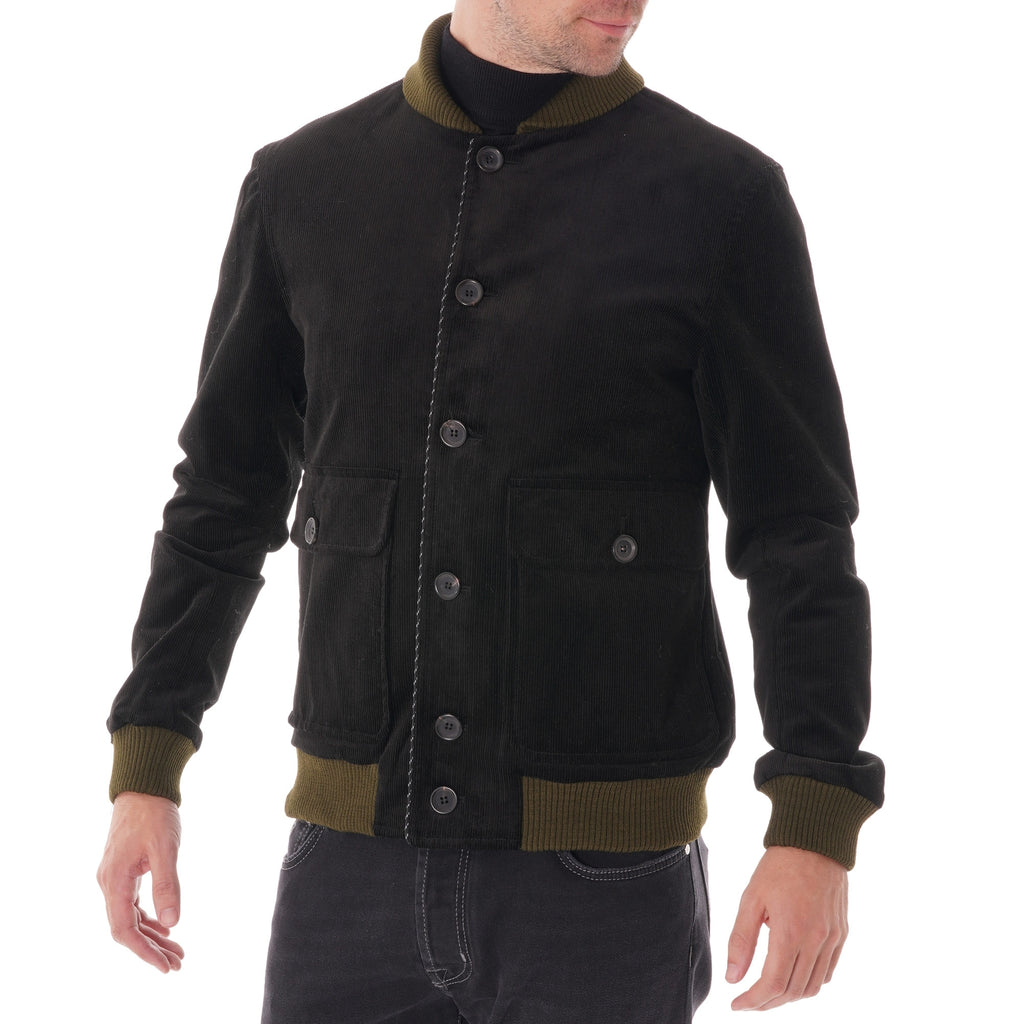 Oliver Spencer Lockton BMB Corduroy Jacket - Black