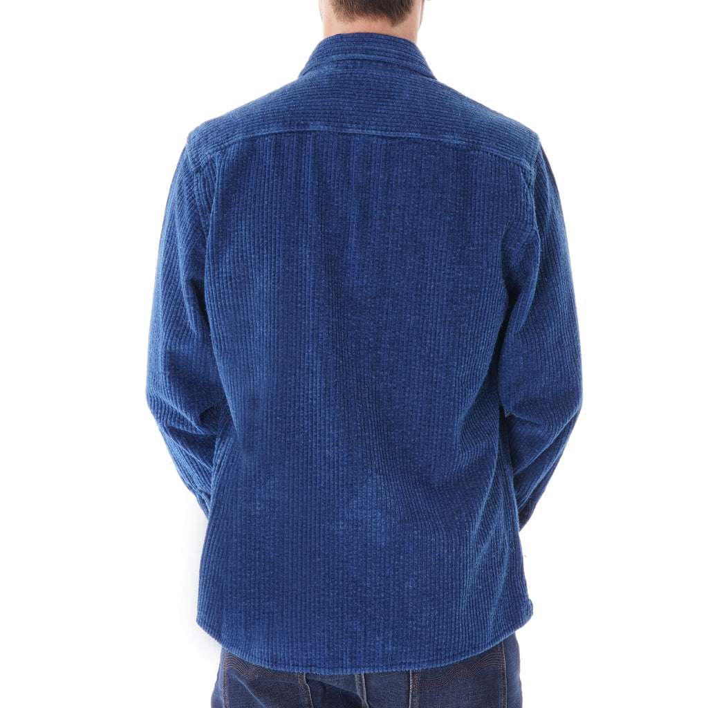 Wax London Whiting Jumbo Cord Shirt - Indigo
