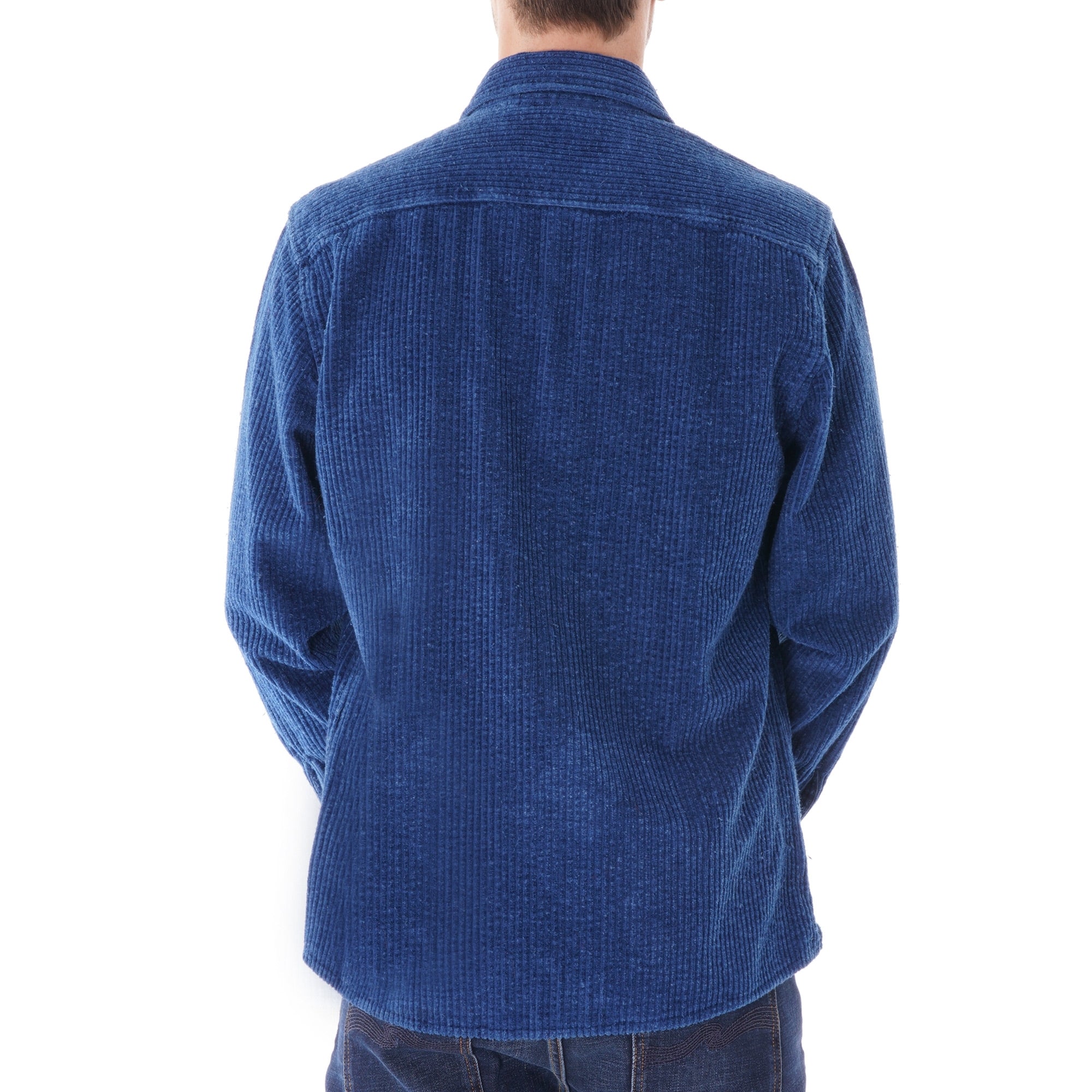 Wax London Whiting Jumbo Cord Shirt - Indigo