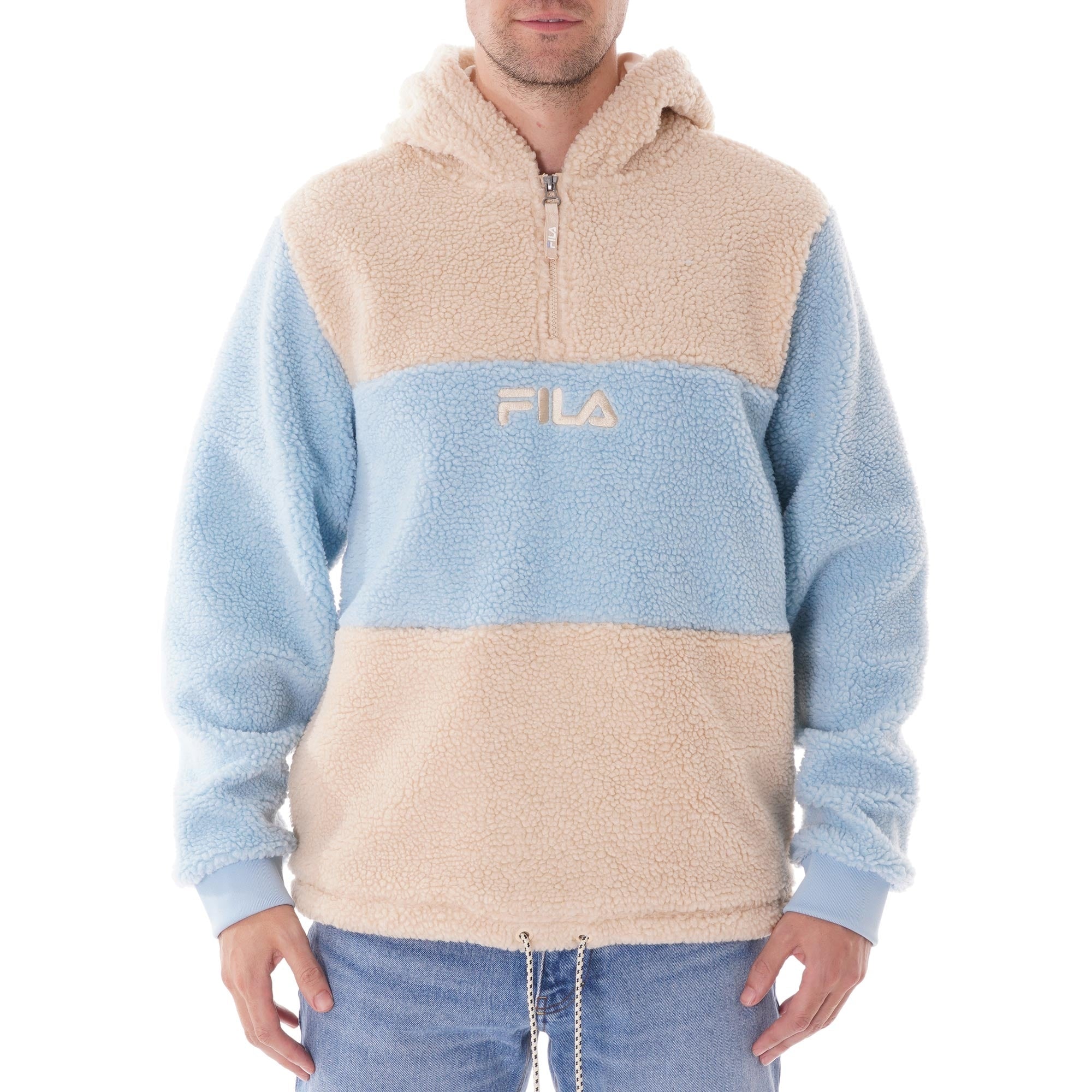 Fila Vintage Bruno 1/2 Zip Sherpa Hoodie