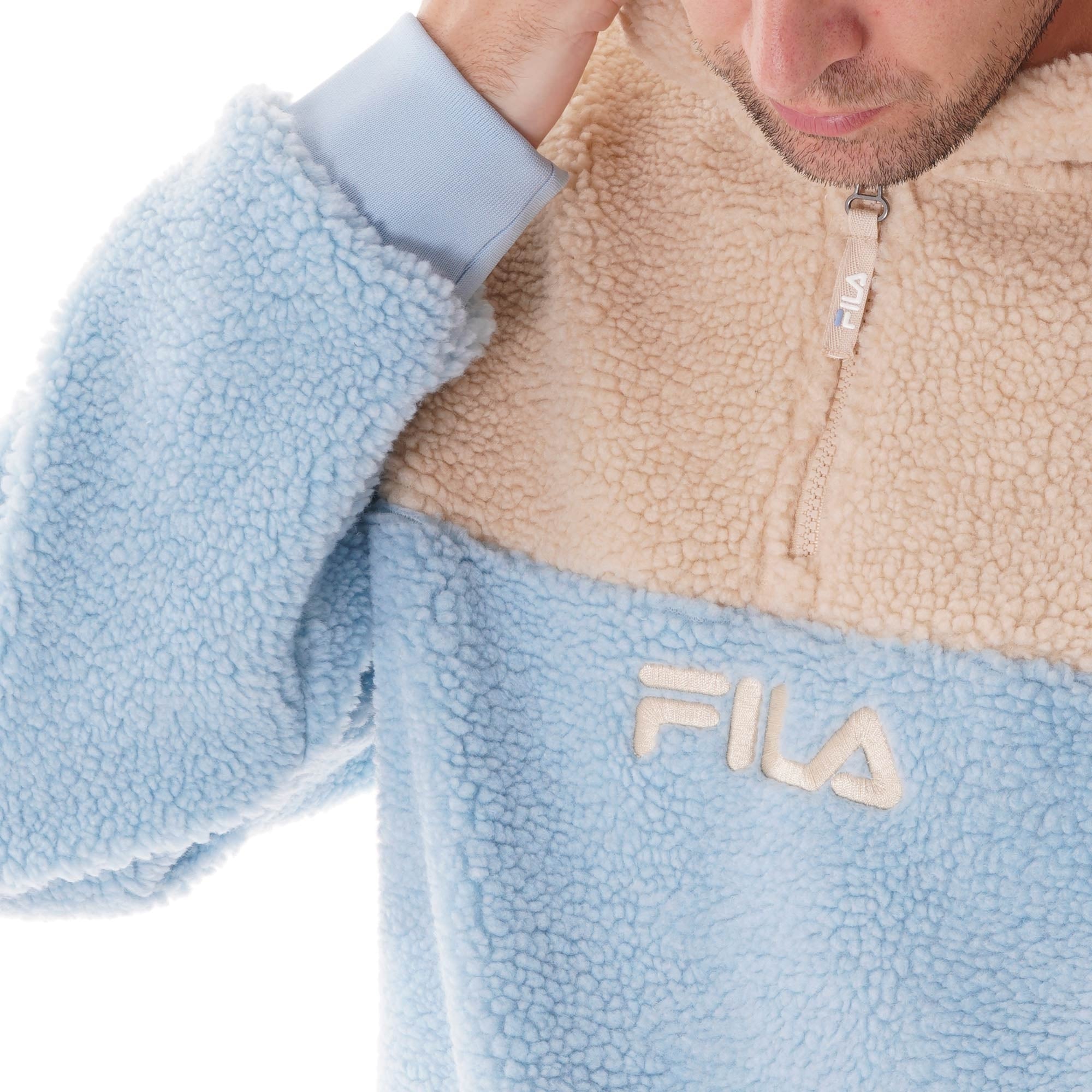 Fila Vintage Bruno 1/2 Zip Sherpa Hoodie