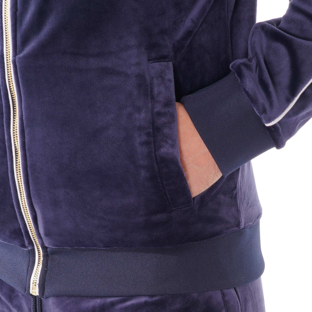 Fila Vintage Velour Lineker Track Top - Peacoat & White