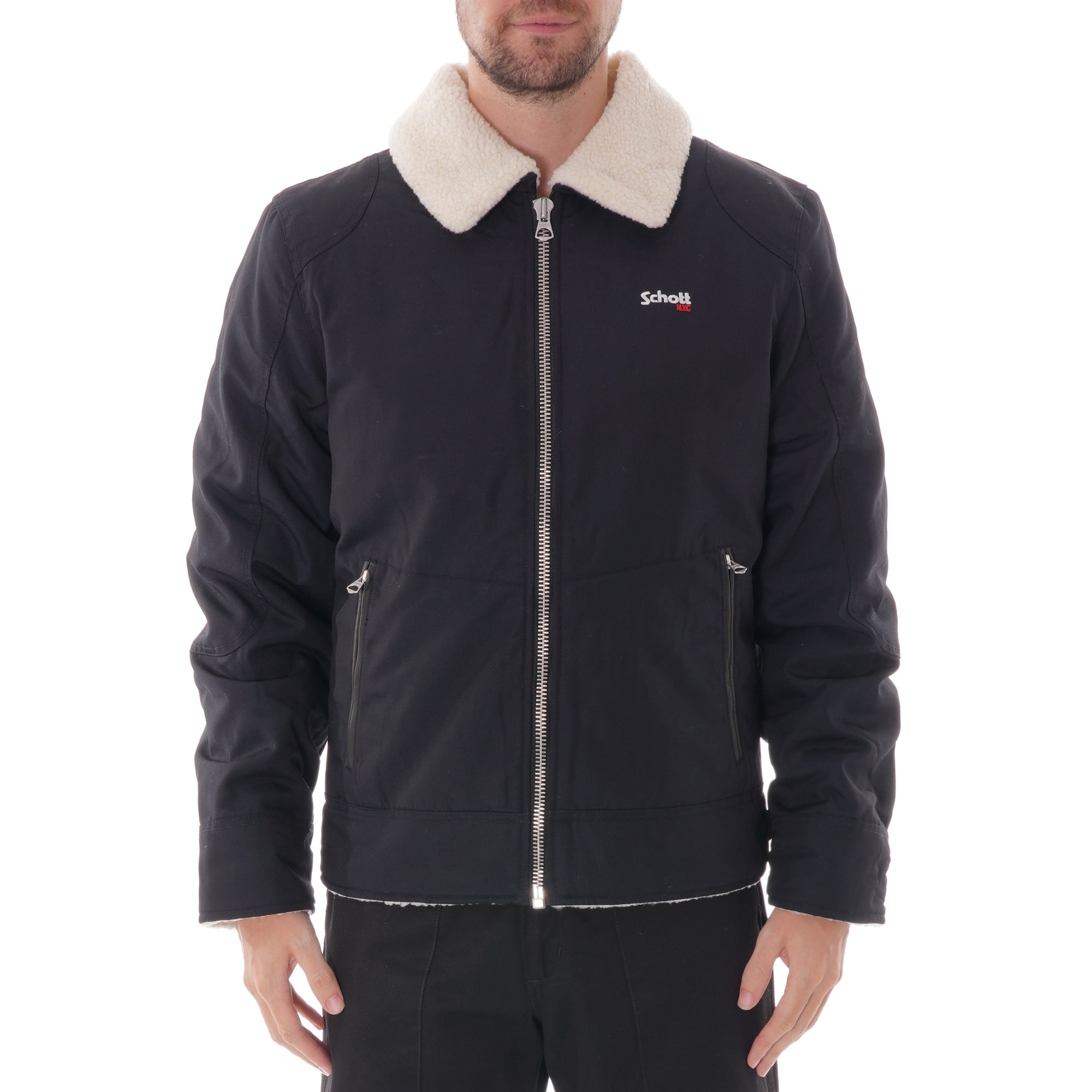 Schott NYC Olka Flight Jacket -Navy
