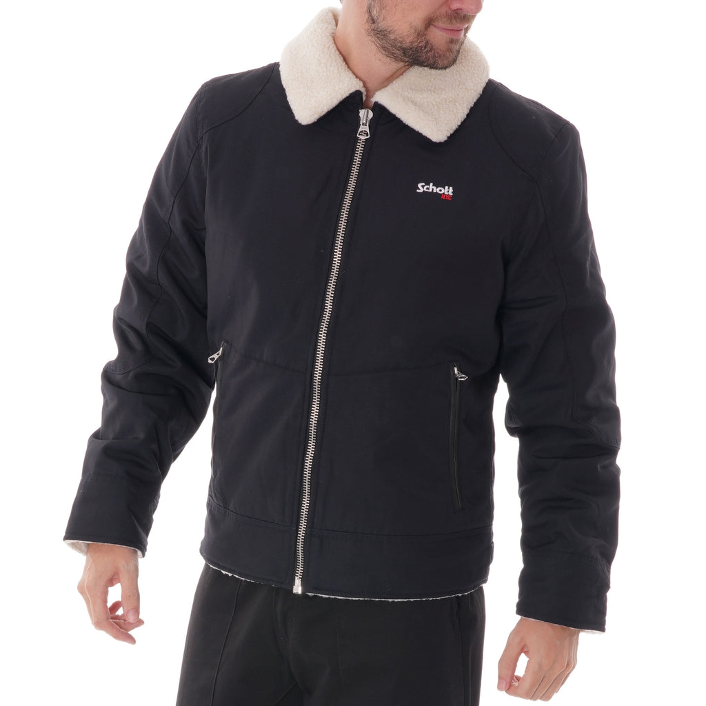 Schott NYC Olka Flight Jacket -Navy