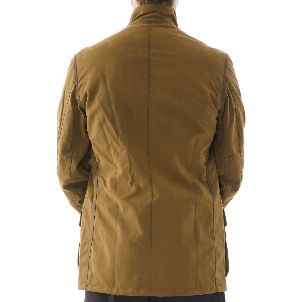 Barbour International Lester Washed Cotton Waxed Jacket - Olive