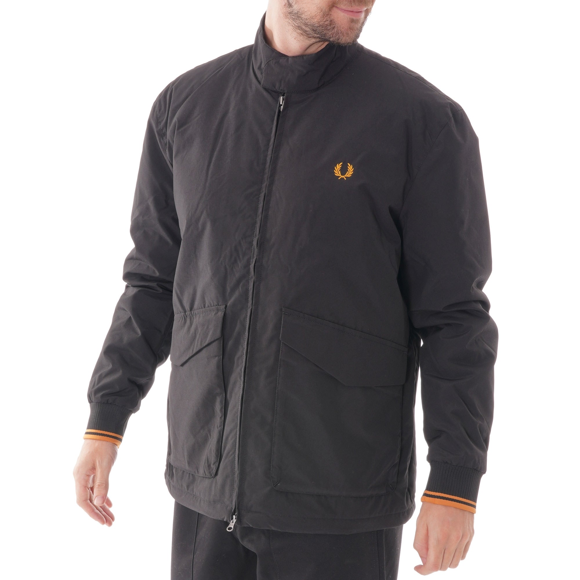 Fred Perry Quilted Harrington - Black